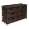 Badger Basket August Collection Wide Espresso Seven Basket Storage Unit